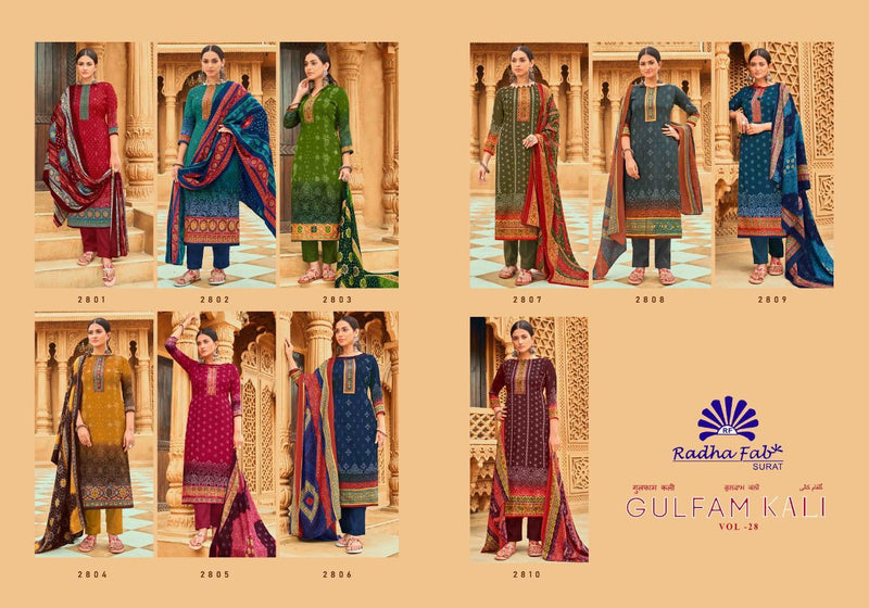 Radha Gulfam Kali Vol 28 Pashmina With Printed Work Stylish Designer Casual Look Salwar Kameez