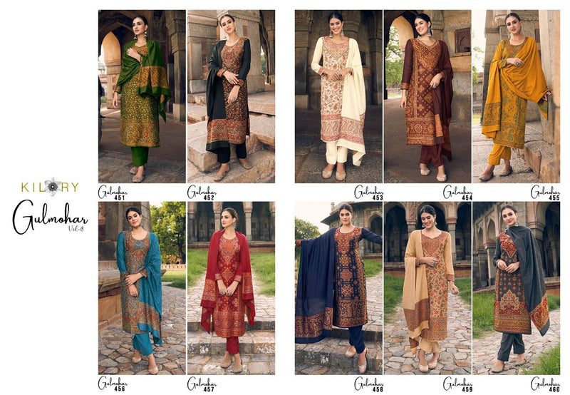 Kilory Trends Gulmohar Vol 8 Pashmina With Handloom Fancy Work Stylish Designer Attractive Look Salwar Kameez