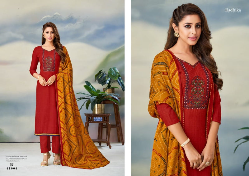 Radhika Fashion Gulnaz Pashmina With Fancy Embroidery Work Stylish Designer Fancy Salwar Kameez