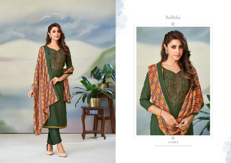 Radhika Fashion Gulnaz Pashmina With Fancy Embroidery Work Stylish Designer Fancy Salwar Kameez