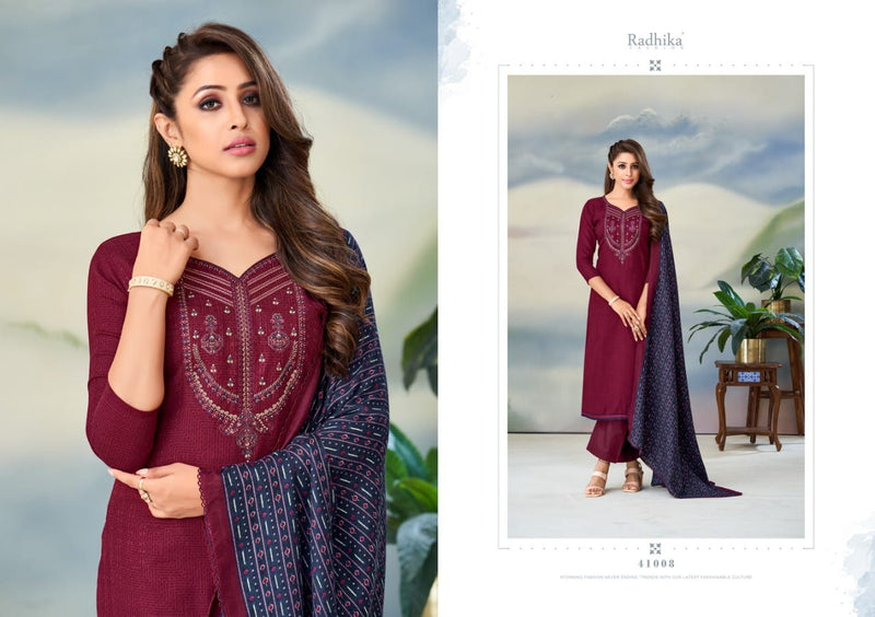 Radhika Fashion Gulnaz Pashmina With Fancy Embroidery Work Stylish Designer Fancy Salwar Kameez