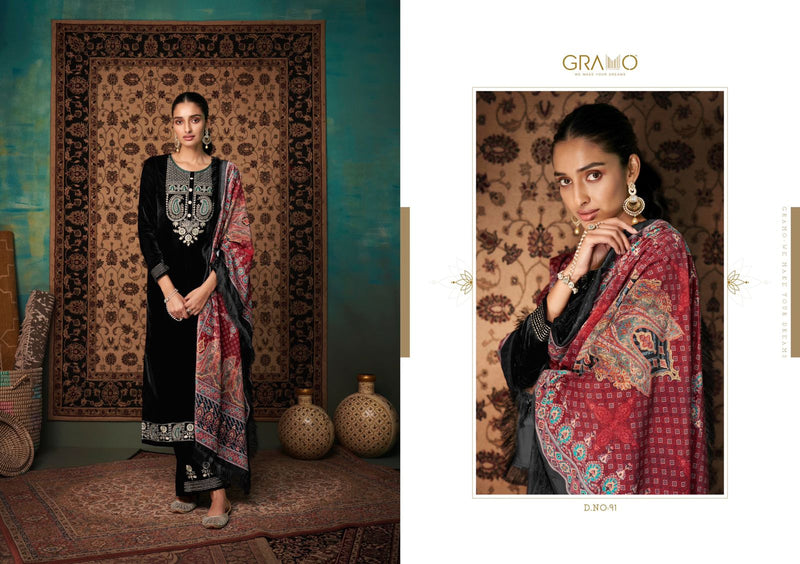 Gramo Velvet Vol 1 Pure Velvet With Inner Stich With Additional Touch Salwar Suit