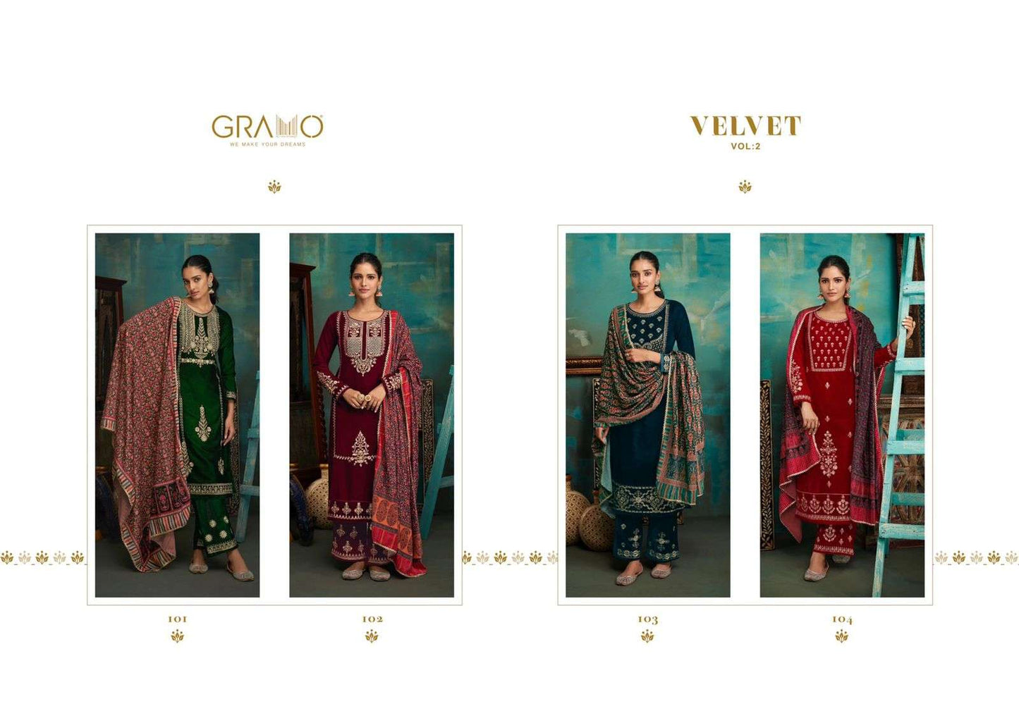 Gramo Velvet Vol 2 Pure Velvet With Digital Print Fancy Kurti