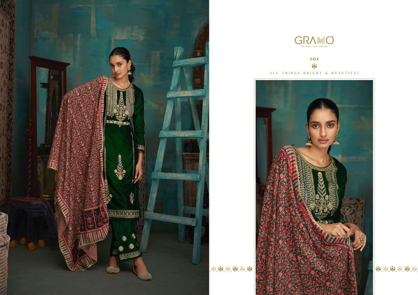 Gramo Velvet Vol 2 Pure Velvet With Digital Print Fancy Kurti