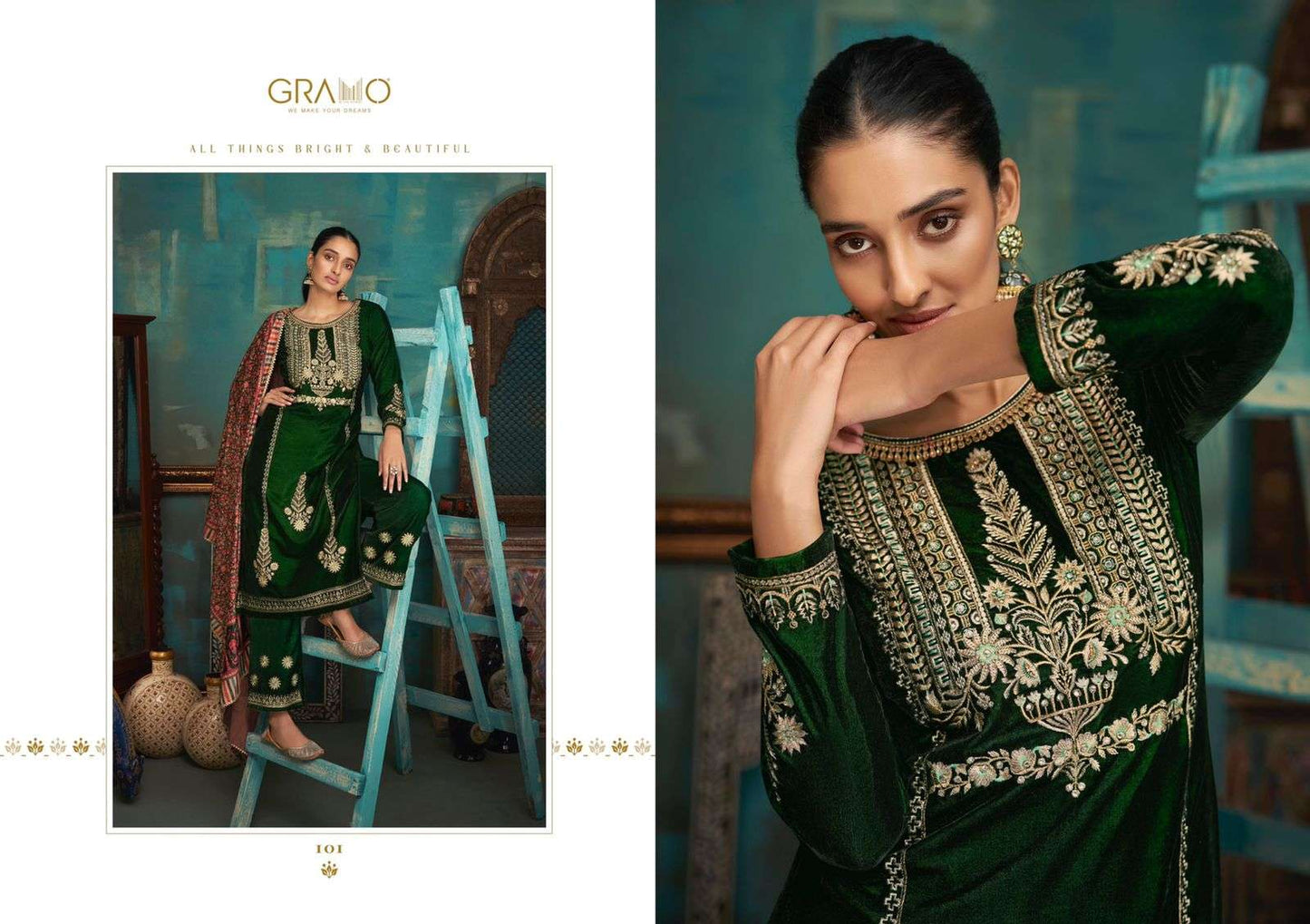 Gramo Velvet Vol 2 Pure Velvet With Digital Print Fancy Kurti