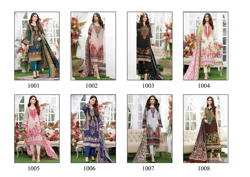 Gul Ahmed Zareen Pure Jam Satin Printed Casual Summer Wear Salwar Suit