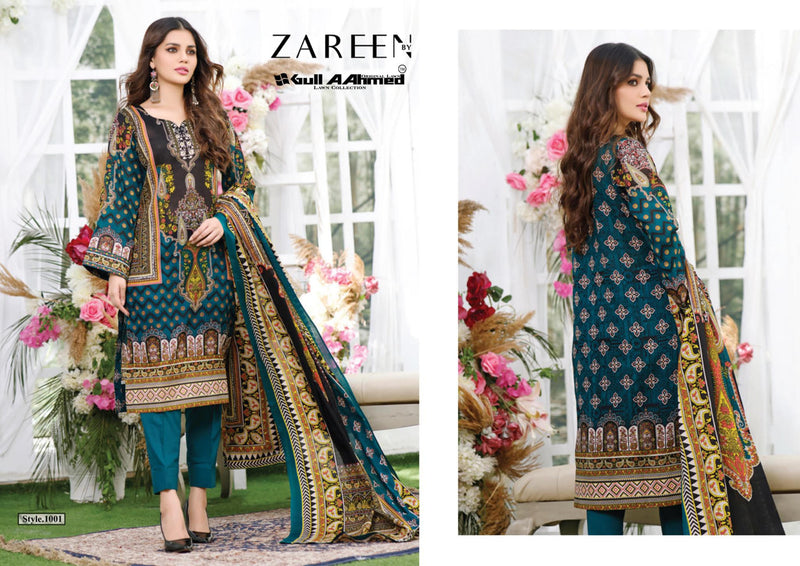 Gul Ahmed Zareen Pure Jam Satin Printed Casual Summer Wear Salwar Suit