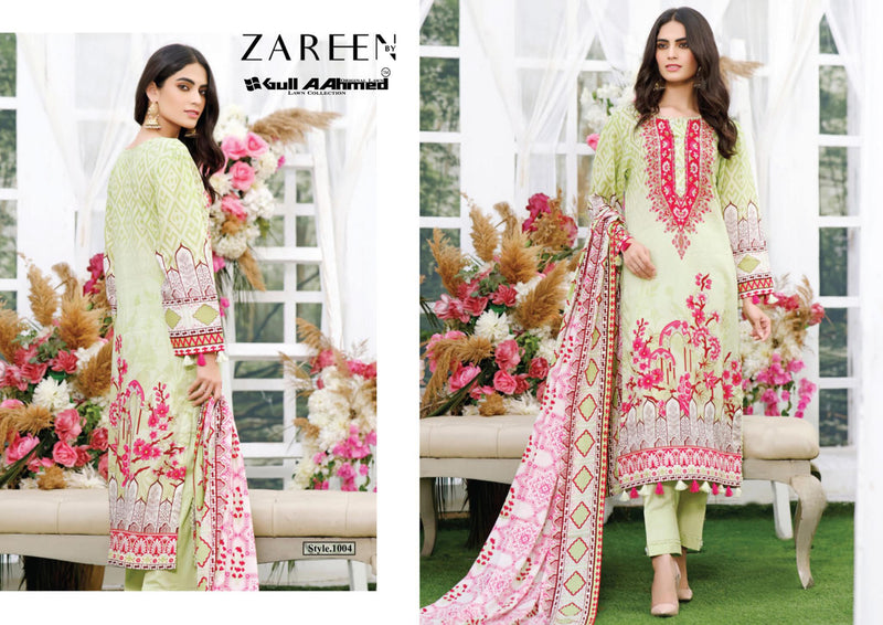 Gul Ahmed Zareen Pure Jam Satin Printed Casual Summer Wear Salwar Suit