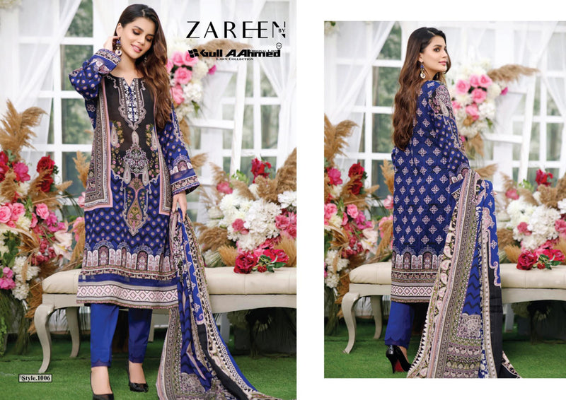 Gul Ahmed Zareen Pure Jam Satin Printed Casual Summer Wear Salwar Suit