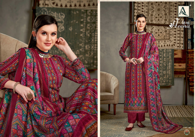 Alok Suit Heena Pashmina With Heavy Beautiful Work Stylish Designer Printed Work Casual Look Salwar Kameez