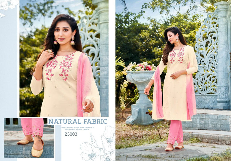 Kapil Trendz Hi- Fi Cotton Party Wear Fancy Stylish Kurtis With Set Of Dupatta & Bottom