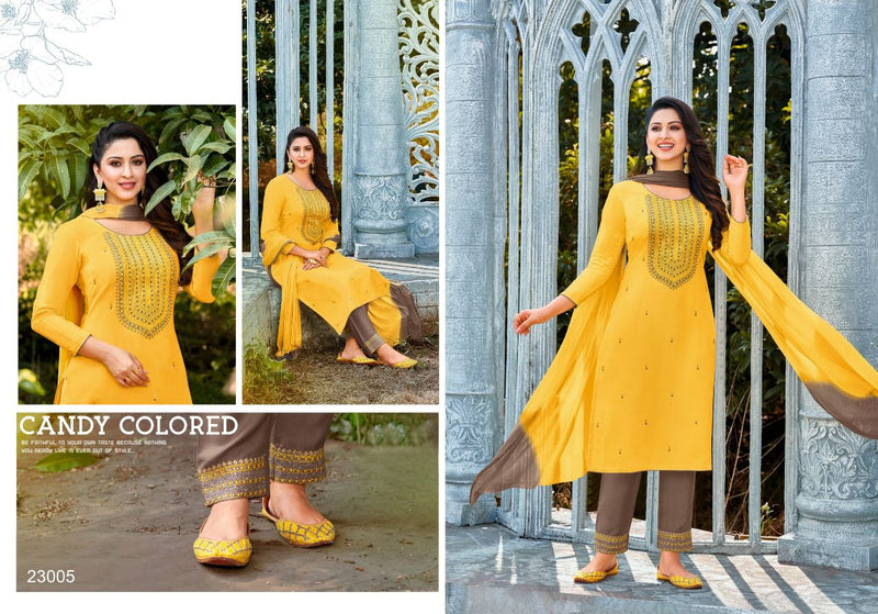 Kapil Trendz Hi- Fi Cotton Party Wear Fancy Stylish Kurtis With Set Of Dupatta & Bottom