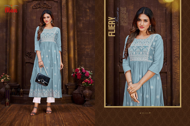 Maa Creation Hunar Pure Cotton With Fancy Work Stylish Designer Beautiful Look Party Wear Kurti