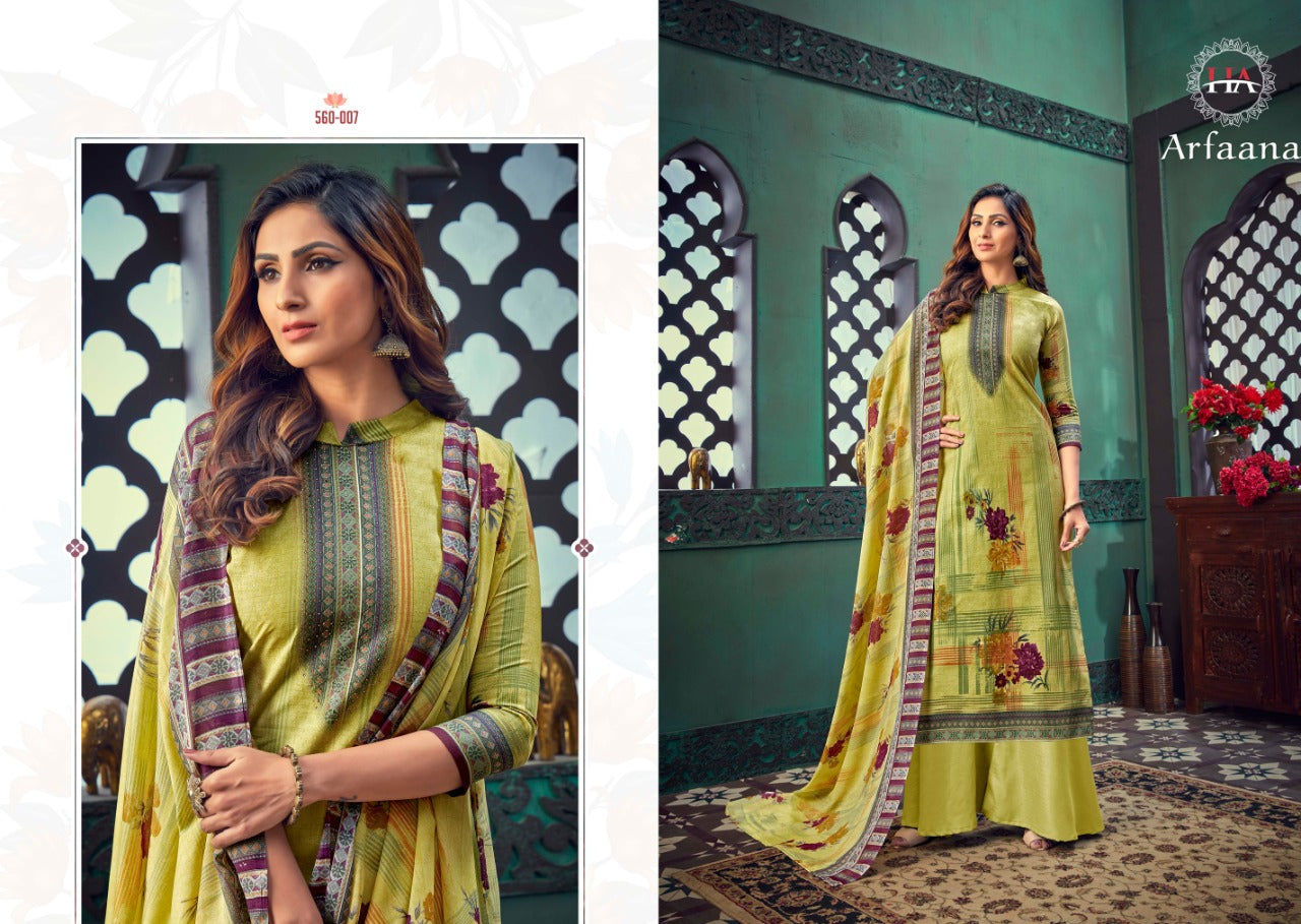 Harshit Fashion Hub Arfaana Pure Cotton Digital Print Swarovski Work Salwar Suit