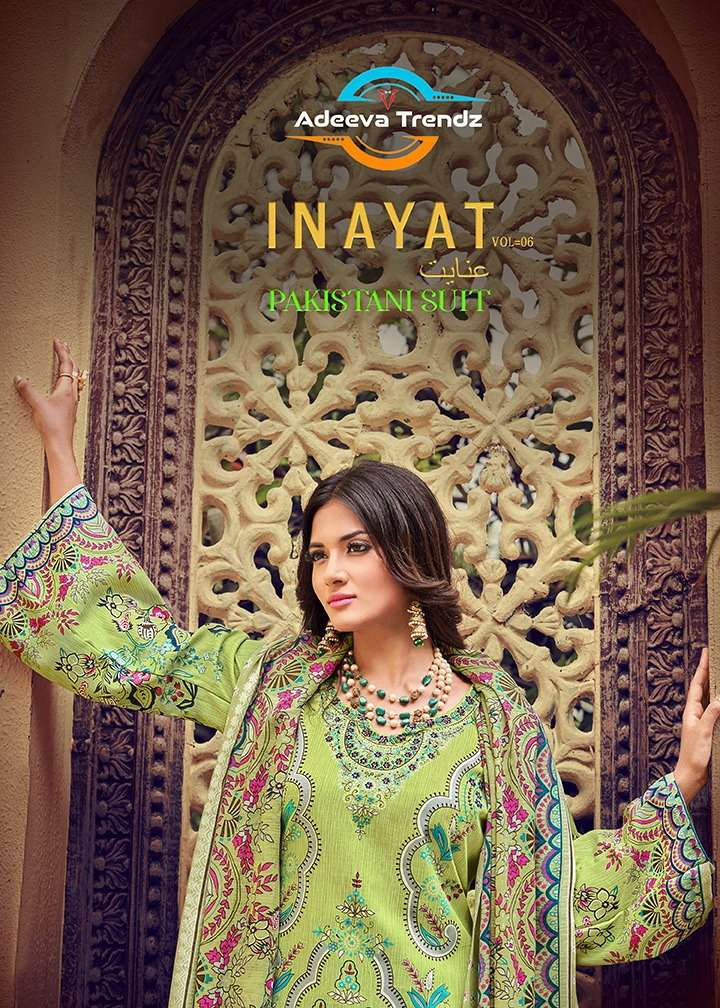 Adeeva Trendz Inayat Vol 6 Cotton Digital Printed Pakistani Style Festive  Wear Salwar Suits