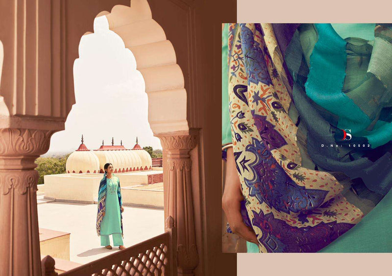 Illiana By Deepsy Suit Linen Silk With Embroidery Work Casual Wear Pakistani Salwar Kameez