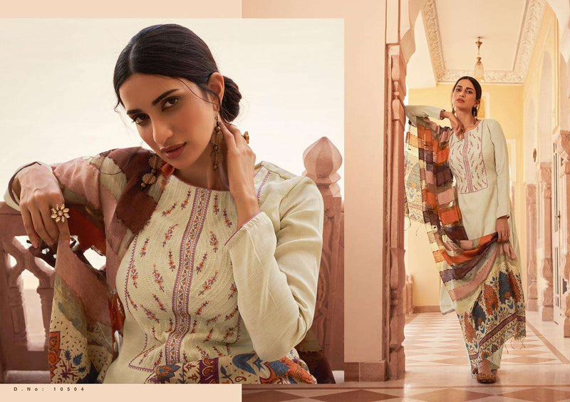 Illiana By Deepsy Suit Linen Silk With Embroidery Work Casual Wear Pakistani Salwar Kameez