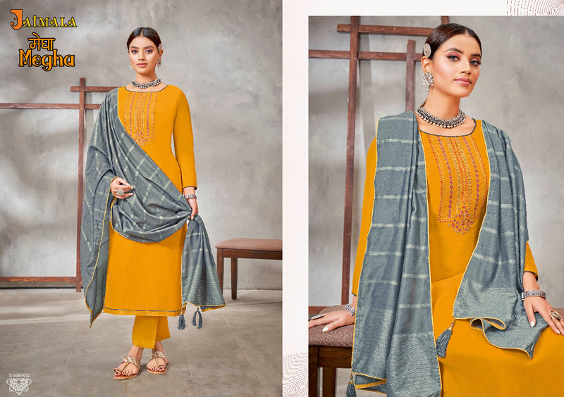 Alok Suit Jaimala Silk With Heavy Embroidery Work Stylish Designer Festive Wear Salwar Kameez