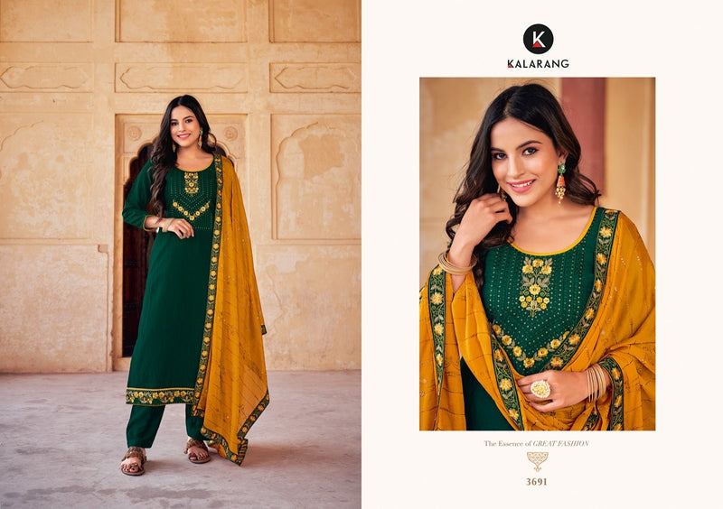 Kalarang  Fashion Jannat Vol 3 Parampara Silk Fancy Party Wear Salwar Suits