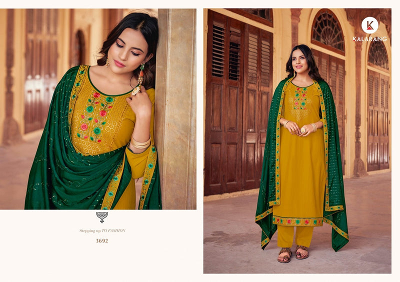 Kalarang  Fashion Jannat Vol 3 Parampara Silk Fancy Party Wear Salwar Suits