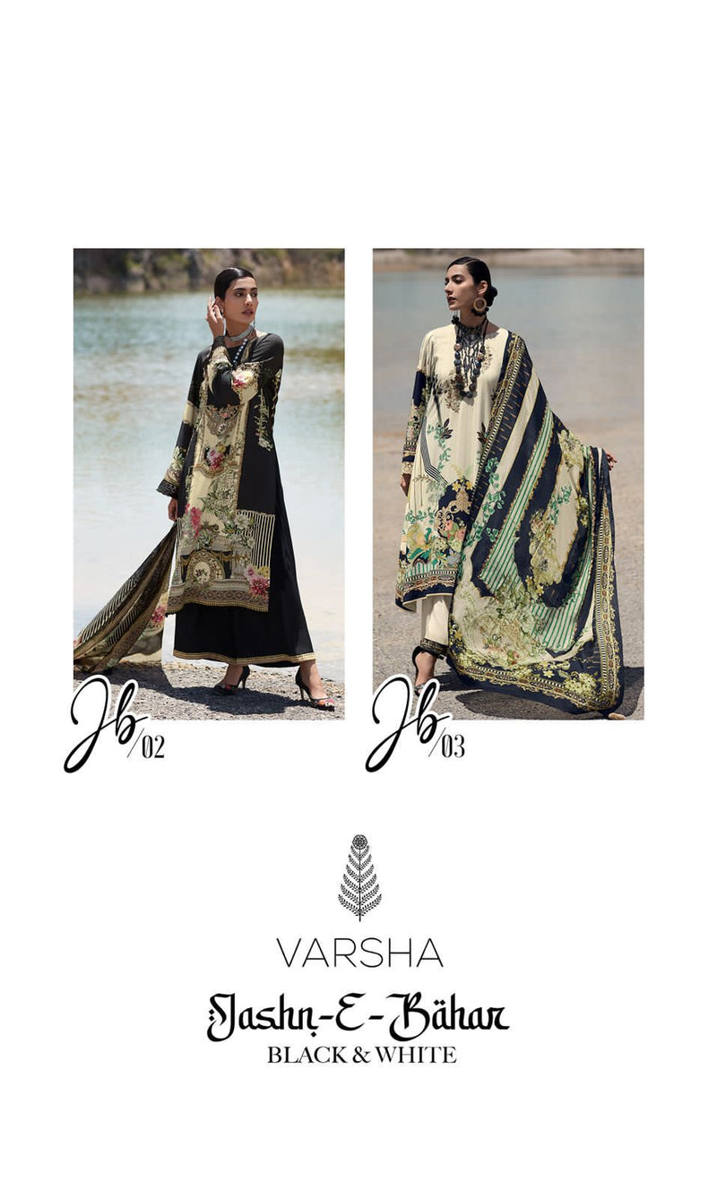 Varsha Jashne E Bahar Lawn Cotton With Embroidery Work Stylish Designer Festive Wear Salwar Kameez