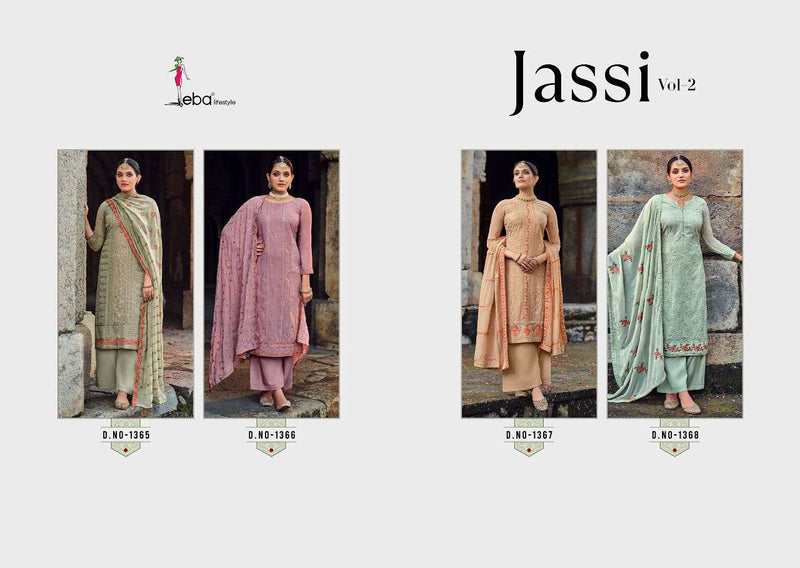 Eba Lifestyle Jassi Vol 2 Fox Georgette Designer Party Wear Salwar Suits