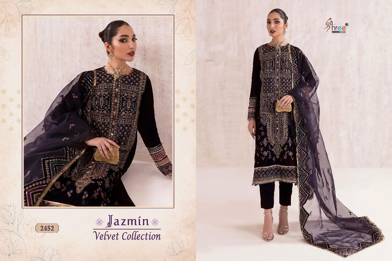 Shree Fabs Jazmin Velvet Collection Velvet With Heavy Embroidery Work Stylish Designer Pakistani Salwar Kameez