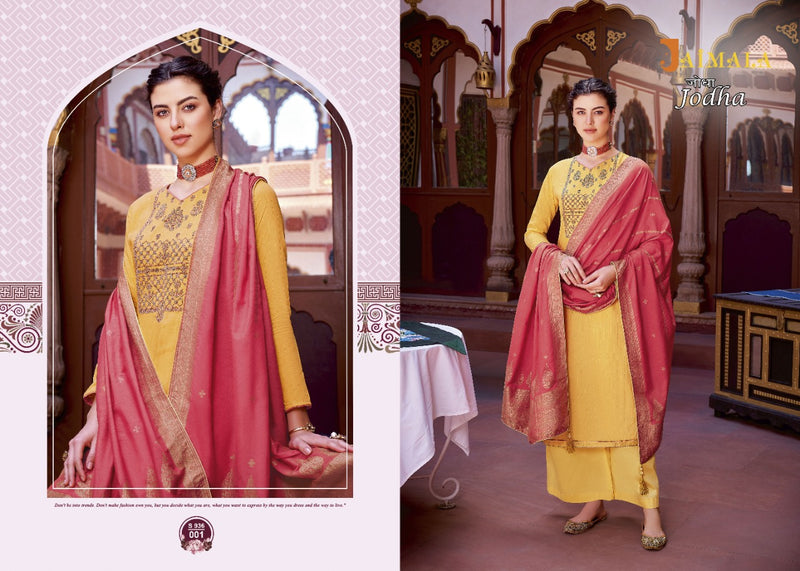 Alok Suits Jaimala Jodha Muslin Jacquard Embroidered Party Wear Salwar Suits