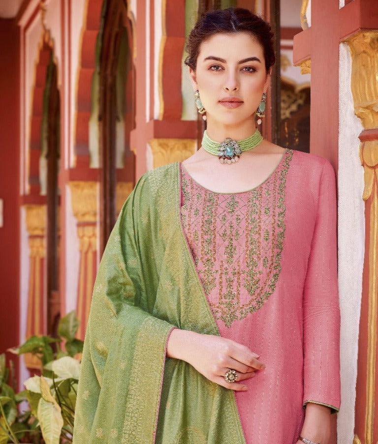 Alok Suits Jaimala Jodha Muslin Jacquard Embroidered Party Wear Salwar Suits