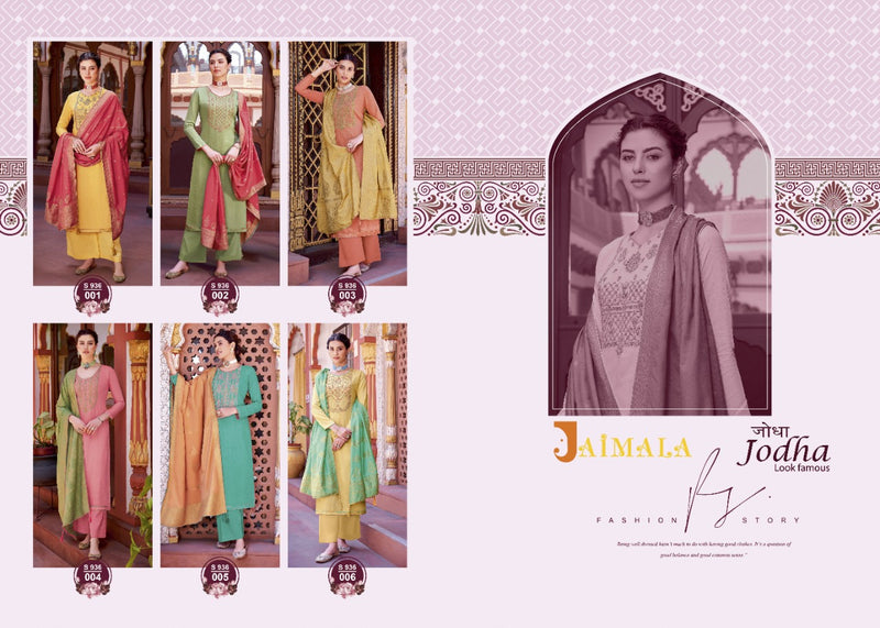 Alok Suits Jaimala Jodha Muslin Jacquard Embroidered Party Wear Salwar Suits