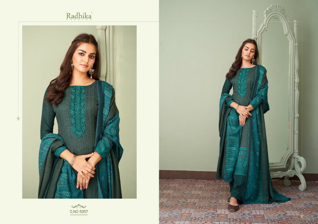 Radhika Joyava Pashmina Print With Heavy Embroidery Work Stylish Designer Beautiful Look Salwar Kameez