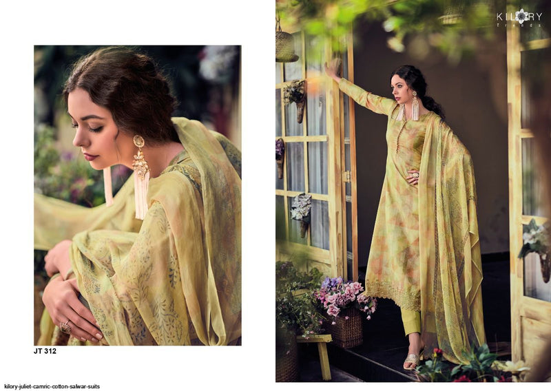 Kilory Trends Juliet Cambric Cotton Printed Festive Wear Salwar Suits With Embroidery Work & Digital Print