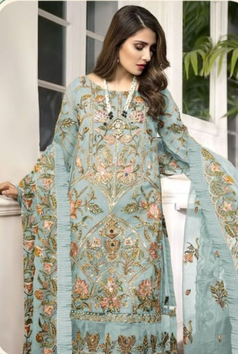 Shree Fab K 1363 Fox Georgette Embroidered Party Wear Salwar Kameez