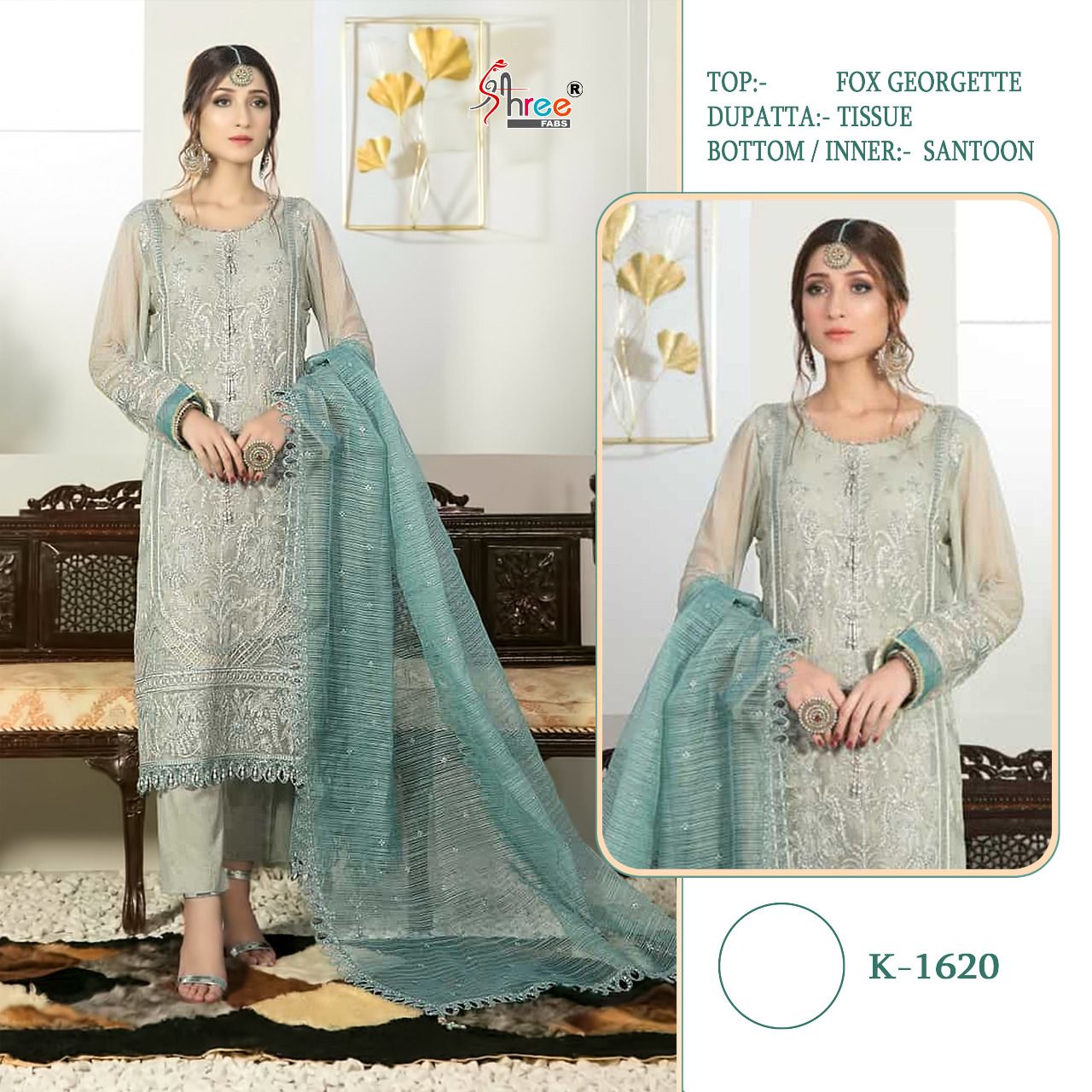 Shree Fabs K 1620 Georgette With Heavy Embroidery Work Stylish Designer Pakistani Party Wear Salwar Kameez