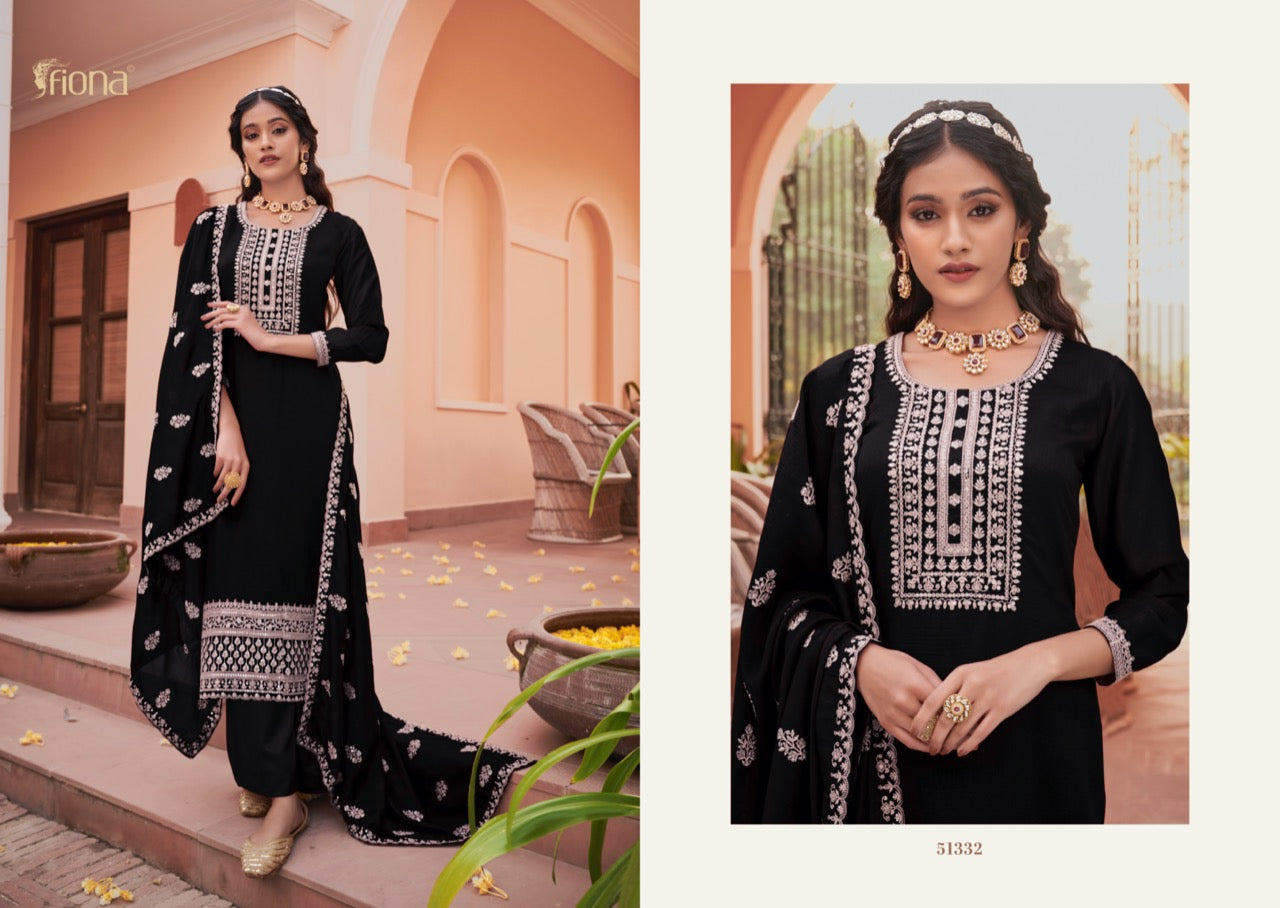 Fiona Kahish Silk With Fancy Embroidery Work Stylish Designer Attractive Look Fancy Salwar Kameez