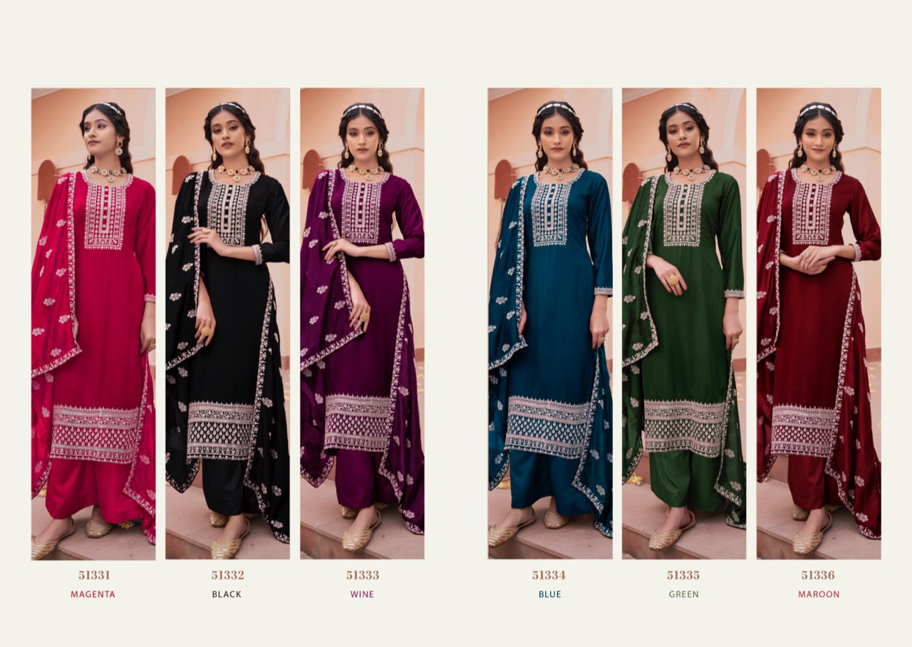 Fiona Kahish Silk With Fancy Embroidery Work Stylish Designer Attractive Look Fancy Salwar Kameez