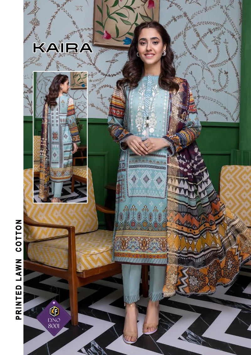 Keval Fab Kaira Luxury Lawn Vol 8 Lawn Cotton  Printed Pakistani Style Printed Party Wear Salwar Suits