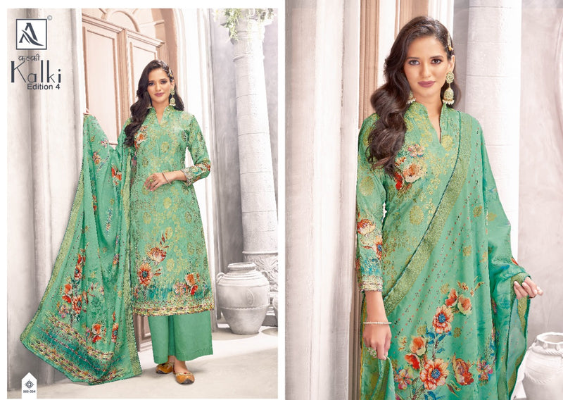 Alok Suits Kalki Edition Vol 4 Banarasi Jacquard Digital Prints With Embroidery Party Wear Salwar Suits