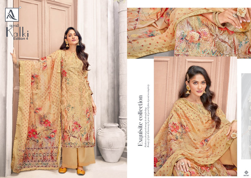 Alok Suits Kalki Edition Vol 4 Banarasi Jacquard Digital Prints With Embroidery Party Wear Salwar Suits