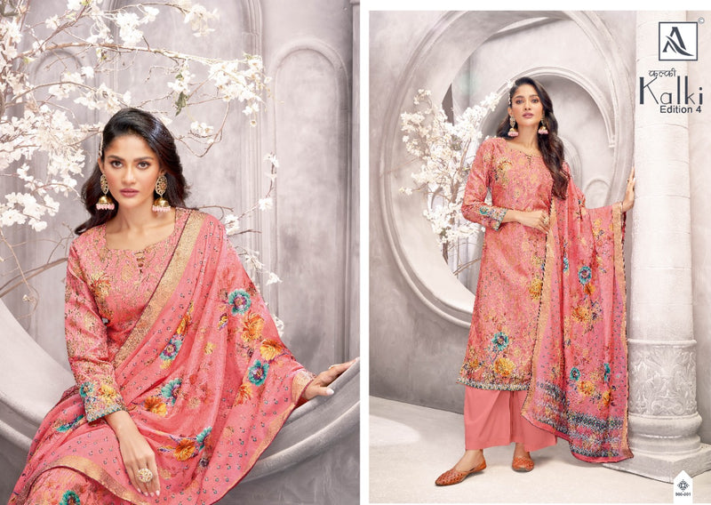 Alok Suits Kalki Edition Vol 4 Banarasi Jacquard Digital Prints With Embroidery Party Wear Salwar Suits