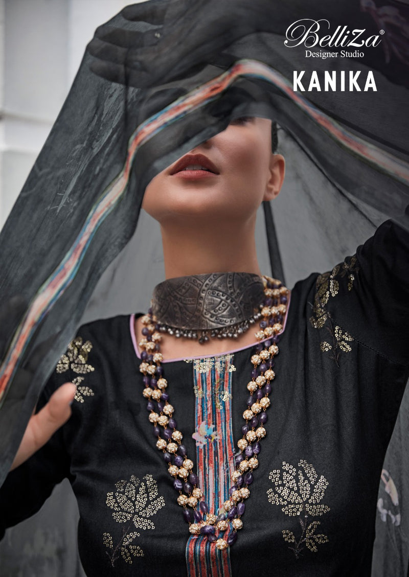 Belliza Designer Studio Kanika Jam Cotton With Print Embroidered Party Wear Salwar Suits