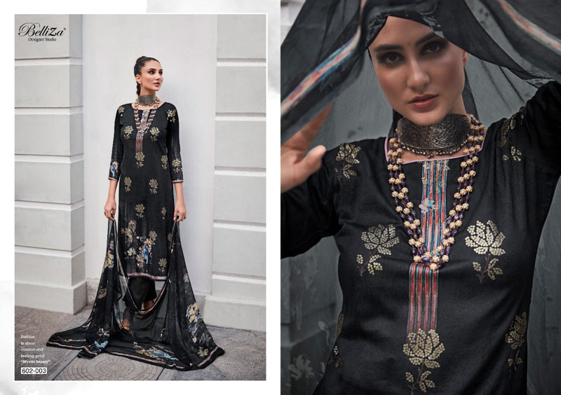 Belliza Designer Studio Kanika Jam Cotton With Print Embroidered Party Wear Salwar Suits