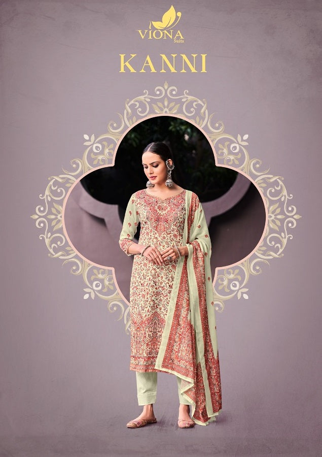 Viona Suits Kanni Cotton Jam Satin Party Wear Salwar Suits With Digital Prints