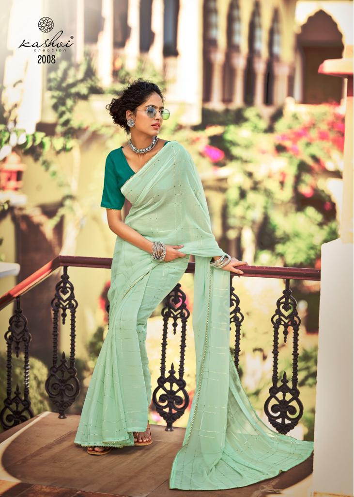 Kashvi Creation Zeel Weightless Print Beautiful Collections OF  Party Sarees