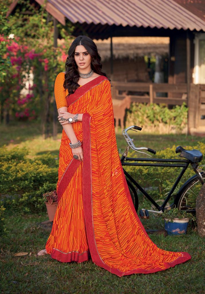 Kashvi Creation Kavya Georgette Fancy Stylish Festive Wear Sarees