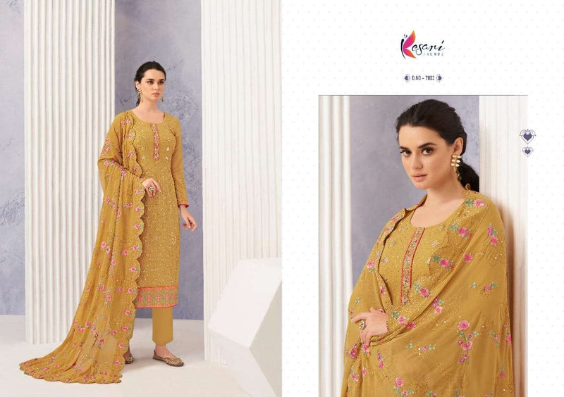 Kesri Trendz Ruby Pure Georgette  With Heavy Self Embrodiery Work Salwar Suits