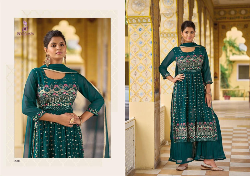 Poonam Designer Khwaab Pure Georgette Sequence Embroidery Work Fancy Designer Partywear Kurti