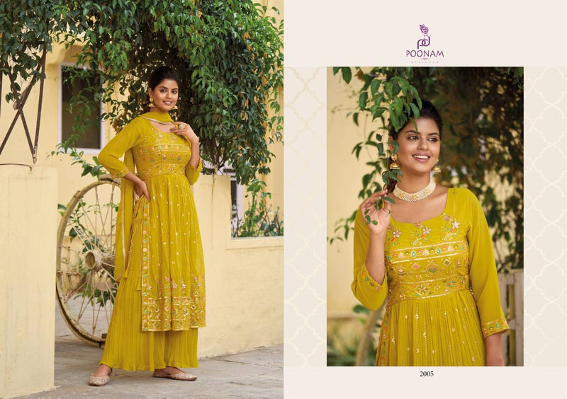 Poonam Designer Khwaab Pure Georgette Sequence Embroidery Work Fancy Designer Partywear Kurti