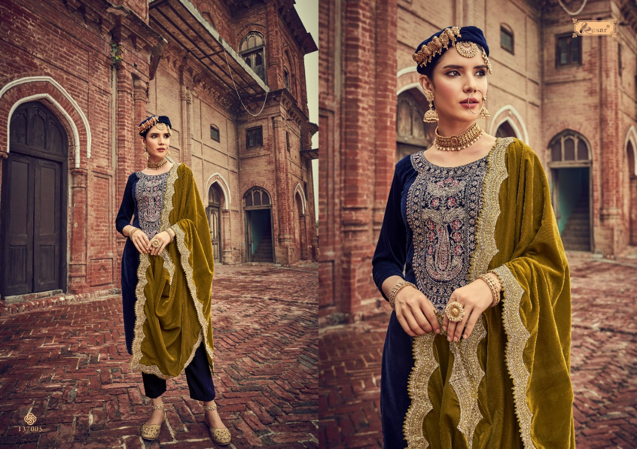 Kesar Kuch Khass Session Vol 2 Velvet Mina With Heavy Embroidery Work Stylish Designer Salwar Kameez