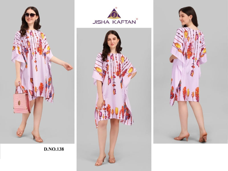 Jelite Jisha Kurti Kaftan Vol 5 Polyester Crepe Digital Print Party Wear Kaftan Kurtis